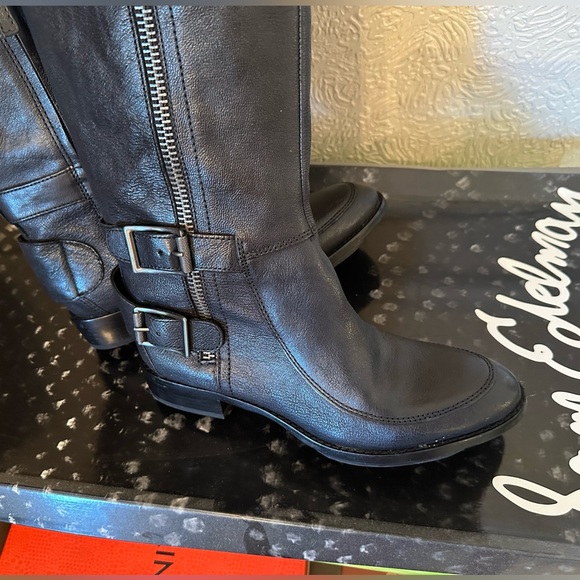 Black over the knee leather boot. Sam Edelman. - Picture 5 of 9